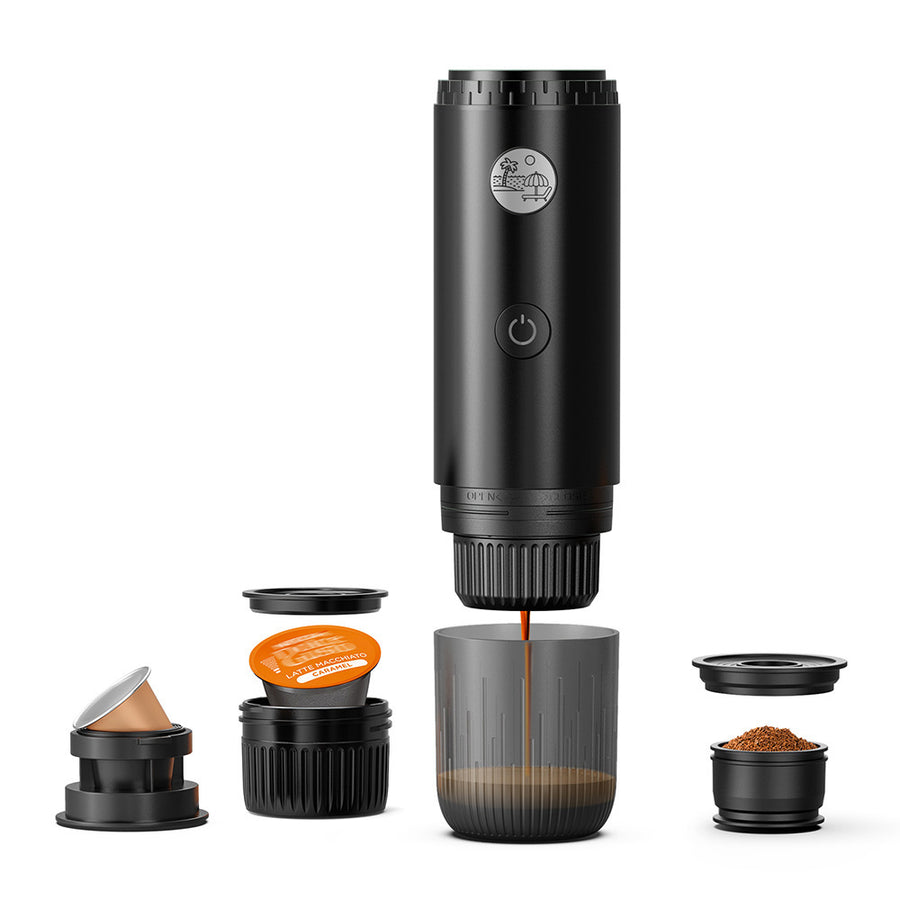 Portable capsule coffee machine