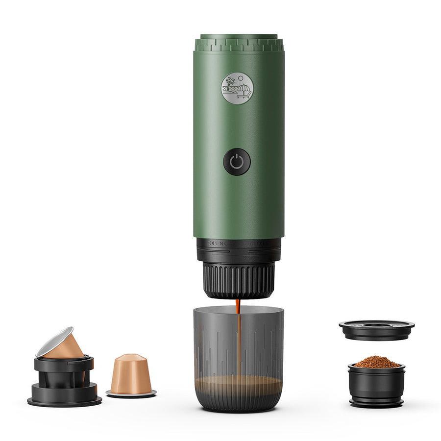 Portable capsule coffee machine