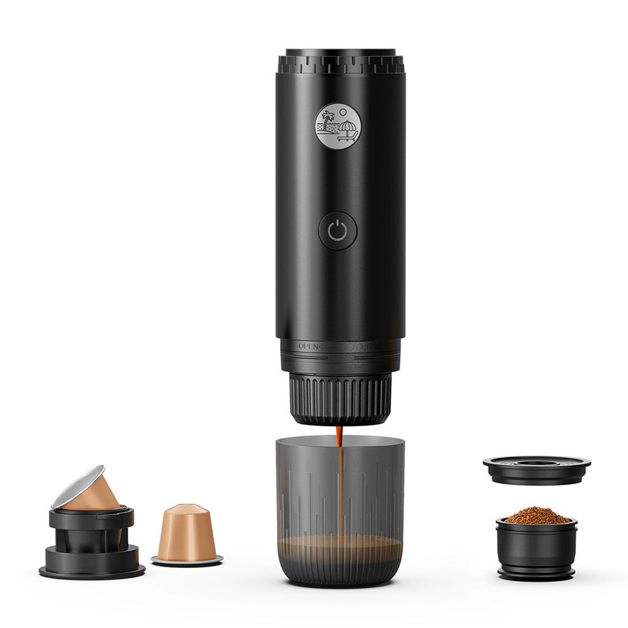 Portable capsule coffee machine